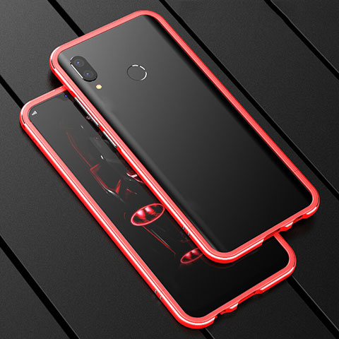 Funda Bumper Lujo Marco de Aluminio Espejo 360 Grados Carcasa para Huawei Nova 3i Rojo