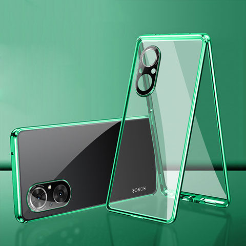 Funda Bumper Lujo Marco de Aluminio Espejo 360 Grados Carcasa para Huawei Nova 9 SE Oro