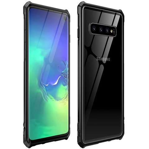 Funda Bumper Lujo Marco de Aluminio Espejo 360 Grados Carcasa para Samsung Galaxy S10 5G Negro