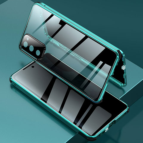 Funda Bumper Lujo Marco de Aluminio Espejo 360 Grados Carcasa para Samsung Galaxy S20 FE 5G Verde