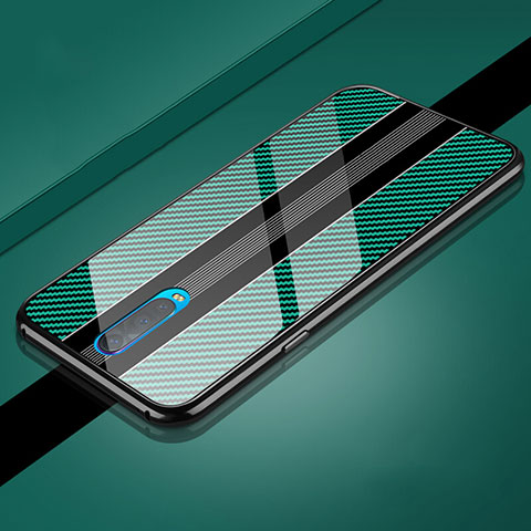 Funda Bumper Lujo Marco de Aluminio Espejo 360 Grados Carcasa T01 para Oppo R17 Pro Verde