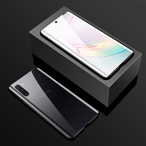 Funda Bumper Lujo Marco de Aluminio Espejo 360 Grados Carcasa T01 para Samsung Galaxy Note 10 Negro