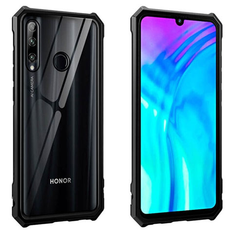 Funda Bumper Lujo Marco de Aluminio Espejo 360 Grados Carcasa T02 para Huawei Honor 20E Negro