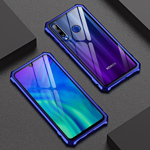 Funda Bumper Lujo Marco de Aluminio Espejo 360 Grados Carcasa T03 para Huawei Honor 20i Azul