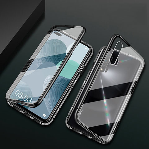 Funda Bumper Lujo Marco de Aluminio Espejo 360 Grados Carcasa T03 para Huawei Nova 6 5G Negro