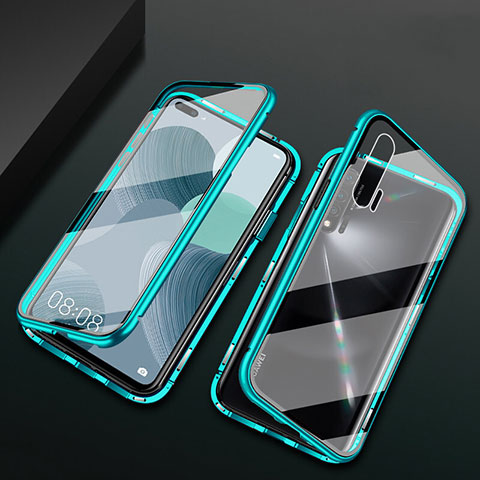 Funda Bumper Lujo Marco de Aluminio Espejo 360 Grados Carcasa T03 para Huawei Nova 6 Cian