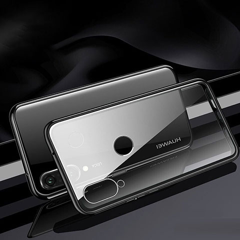 Funda Bumper Lujo Marco de Aluminio Espejo 360 Grados Carcasa T04 para Huawei P30 Lite XL Negro