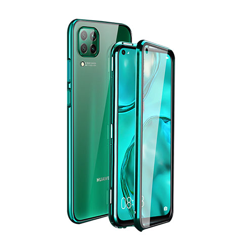 Funda Bumper Lujo Marco de Aluminio Espejo 360 Grados Carcasa T04 para Huawei P40 Lite Verde