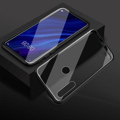 Funda Bumper Lujo Marco de Aluminio Espejo 360 Grados Carcasa T05 para Huawei Honor 20E Negro