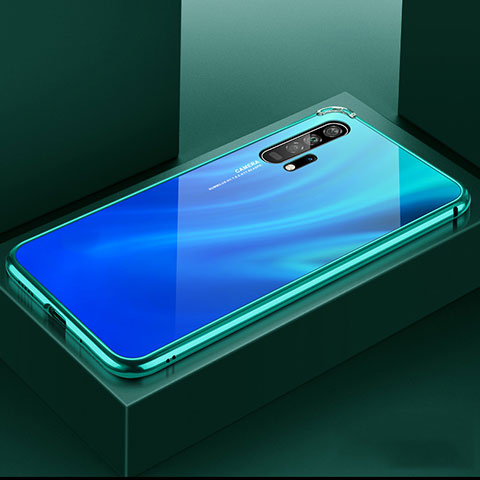 Funda Bumper Lujo Marco de Aluminio Espejo 360 Grados Carcasa T07 para Huawei Honor 20 Pro Verde