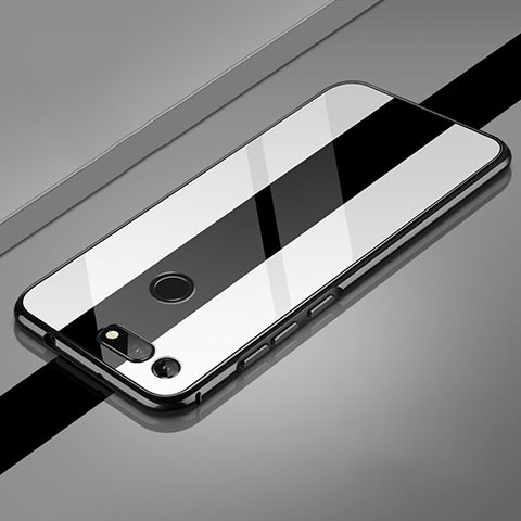 Funda Bumper Lujo Marco de Aluminio Espejo 360 Grados Carcasa Z02 para Huawei Honor View 20 Blanco