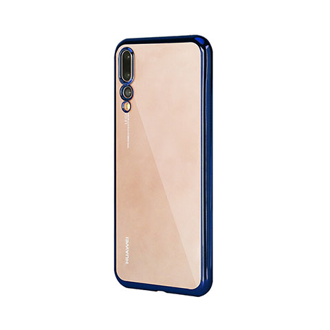 Funda Bumper Lujo Marco de Aluminio Espejo Carcasa M04 para Huawei P20 Pro Azul