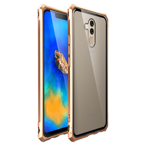 Funda Bumper Lujo Marco de Aluminio Espejo Carcasa para Huawei Mate 20 Lite Oro