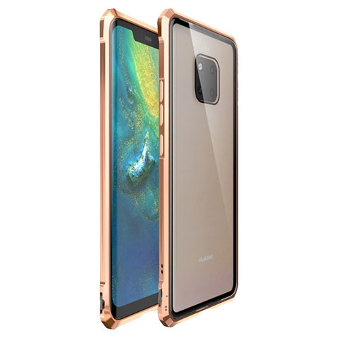 Funda Bumper Lujo Marco de Aluminio Espejo Carcasa para Huawei Mate 20 Pro Oro