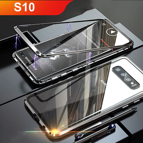 Funda Bumper Lujo Marco de Aluminio Espejo Carcasa para Samsung Galaxy S10 5G Negro