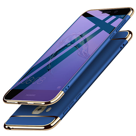 Funda Bumper Lujo Marco de Metal y Plastico M02 para Huawei G9 Plus Azul