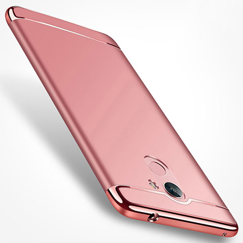 Funda Bumper Lujo Marco de Metal y Plastico para Huawei Honor 6A Oro Rosa