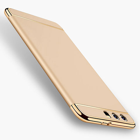 Funda Bumper Lujo Marco de Metal y Plastico para Huawei Honor 9 Premium Oro