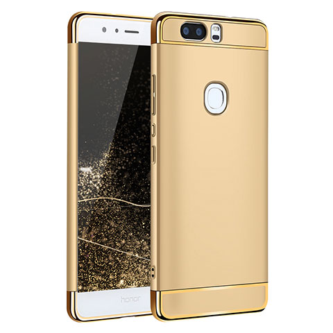 Funda Bumper Lujo Marco de Metal y Plastico para Huawei Honor V8 Oro