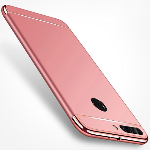 Funda Bumper Lujo Marco de Metal y Plastico para Huawei Honor V9 Oro Rosa