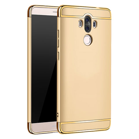 Funda Bumper Lujo Marco de Metal y Plastico para Huawei Mate 9 Oro