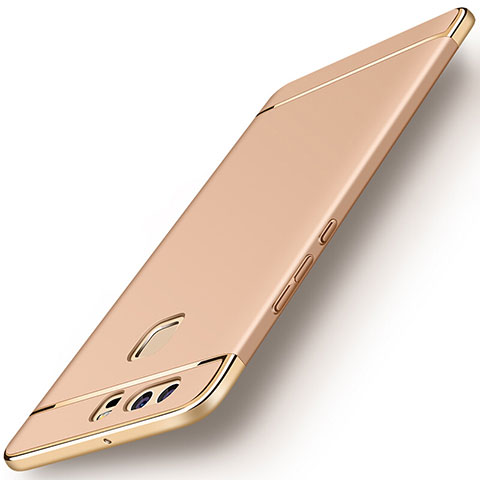 Funda Bumper Lujo Marco de Metal y Plastico para Huawei P9 Oro