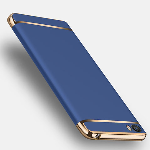 Funda Bumper Lujo Marco de Metal y Plastico para Xiaomi Mi 5 Azul