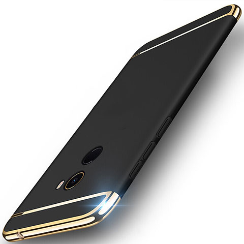 Funda Bumper Lujo Marco de Metal y Plastico para Xiaomi Mi Mix 2 Negro