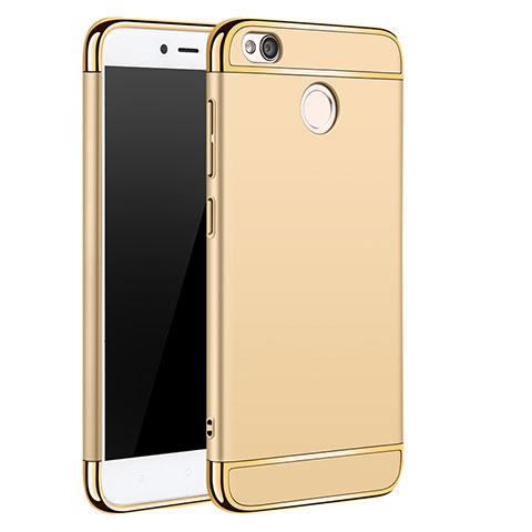 Funda Bumper Lujo Marco de Metal y Plastico para Xiaomi Redmi 4X Oro