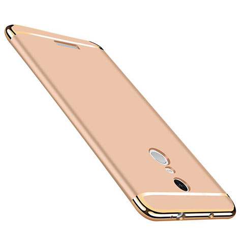 Funda Bumper Lujo Marco de Metal y Plastico para Xiaomi Redmi Note 3 MediaTek Oro