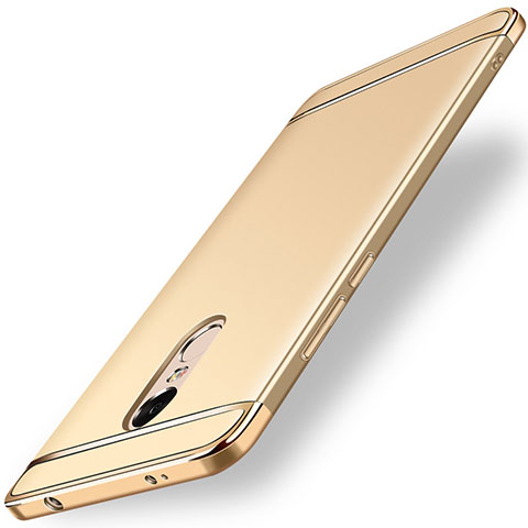 Funda Bumper Lujo Marco de Metal y Plastico para Xiaomi Redmi Note 4 Standard Edition Oro