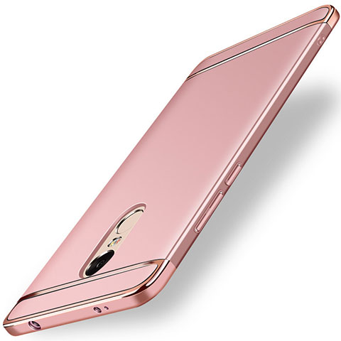 Funda Bumper Lujo Marco de Metal y Plastico para Xiaomi Redmi Note 4 Standard Edition Oro Rosa