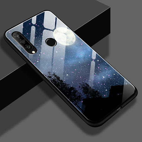 Funda Bumper Silicona Espejo Estrellado Carcasa para Huawei Nova 4e Negro