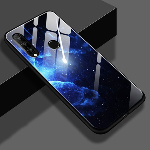 Funda Bumper Silicona Espejo Estrellado Carcasa para Huawei P30 Lite Azul