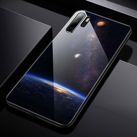 Funda Bumper Silicona Espejo Estrellado Carcasa para Huawei P30 Pro Azul