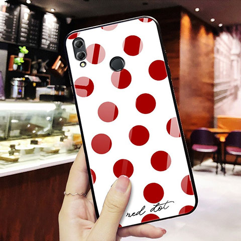 Funda Bumper Silicona Espejo Patron de Moda Carcasa para Huawei Honor V10 Lite Rojo