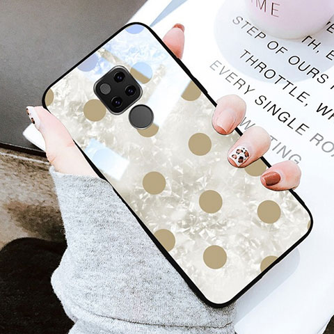 Funda Bumper Silicona Espejo Patron de Moda Carcasa para Huawei Mate 20 Oro