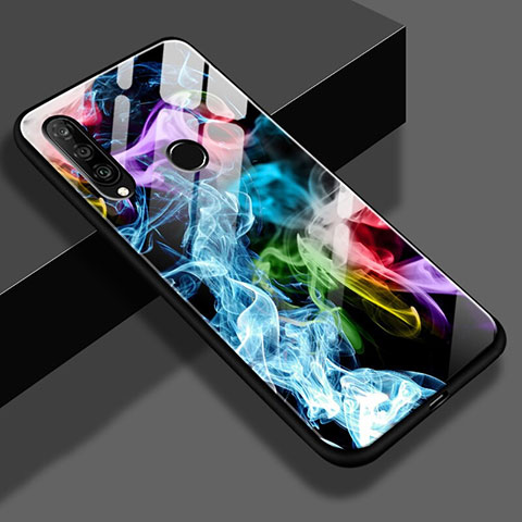 Funda Bumper Silicona Espejo Patron de Moda Carcasa S01 para Huawei Nova 4e Multicolor