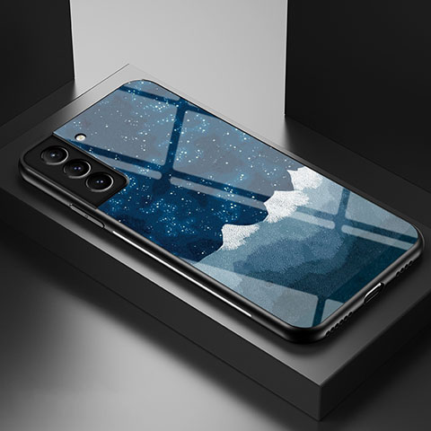 Funda Bumper Silicona Gel Espejo Estrellado Carcasa A01 para Samsung Galaxy S21 5G Azul