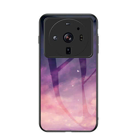 Funda Bumper Silicona Gel Espejo Estrellado Carcasa para Xiaomi Mi 12 Ultra 5G Morado