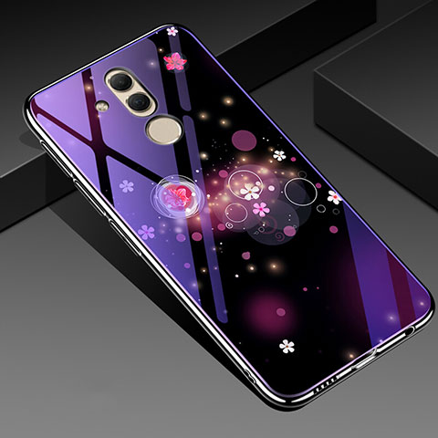 Funda Bumper Silicona Gel Espejo Flores Carcasa H01 para Huawei Mate 20 Lite Multicolor