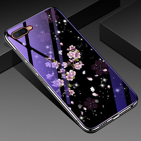 Funda Bumper Silicona Gel Espejo Flores Carcasa M04 para Oppo RX17 Neo Multicolor