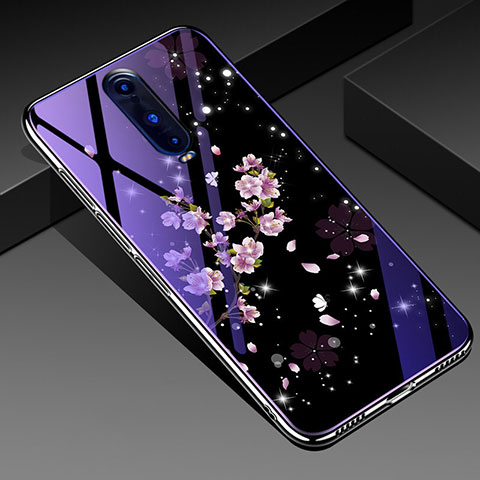 Funda Bumper Silicona Gel Espejo Flores Carcasa para Oppo R17 Pro Multicolor