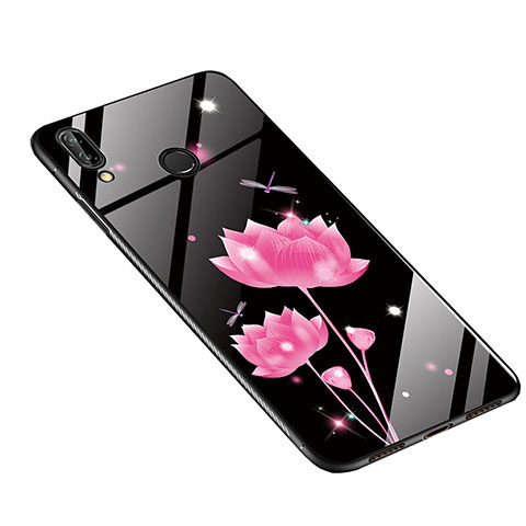 Funda Bumper Silicona Gel Espejo Flores Carcasa S01 para Huawei Nova 3e Multicolor