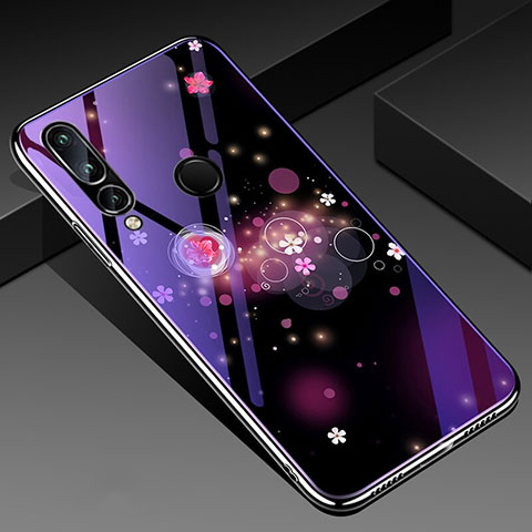 Funda Bumper Silicona Gel Espejo Mariposa Carcasa K01 para Huawei Honor 20i Morado