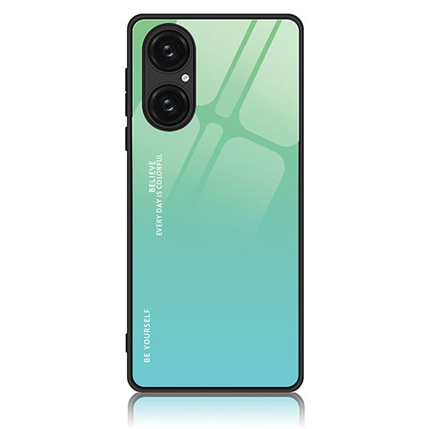 Funda Bumper Silicona Gel Espejo Patron de Moda Carcasa JM1 para Huawei P50 Pro Verde