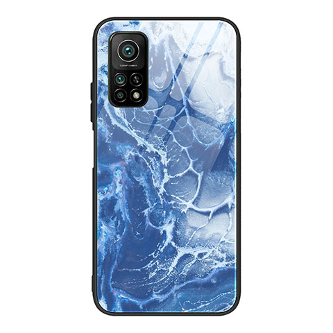 Funda Bumper Silicona Gel Espejo Patron de Moda Carcasa JM1 para Xiaomi Mi 10T 5G Azul Real