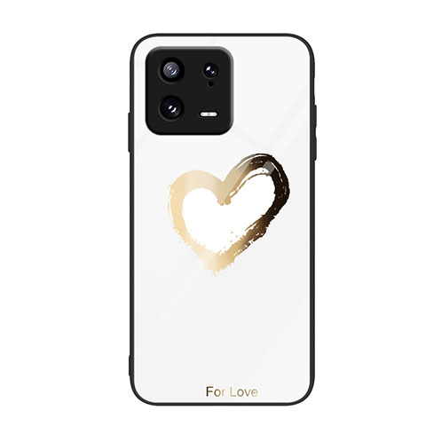 Funda Bumper Silicona Gel Espejo Patron de Moda Carcasa JM1 para Xiaomi Mi 13 5G Oro