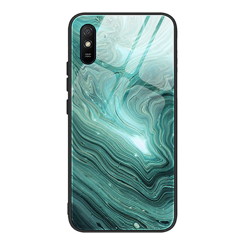 Funda Bumper Silicona Gel Espejo Patron de Moda Carcasa JM1 para Xiaomi Redmi 9i Cian