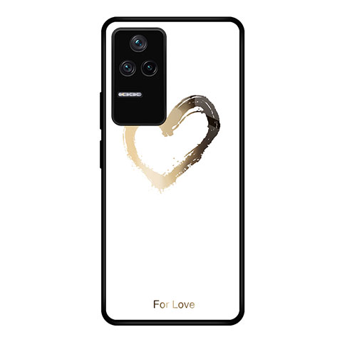 Funda Bumper Silicona Gel Espejo Patron de Moda Carcasa JM1 para Xiaomi Redmi K40S 5G Oro